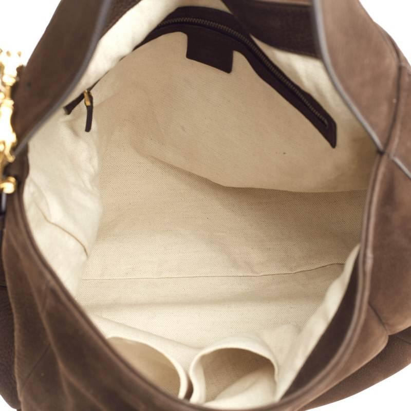Gucci Ribot Horse Heads Hobo Nubuck Large 2