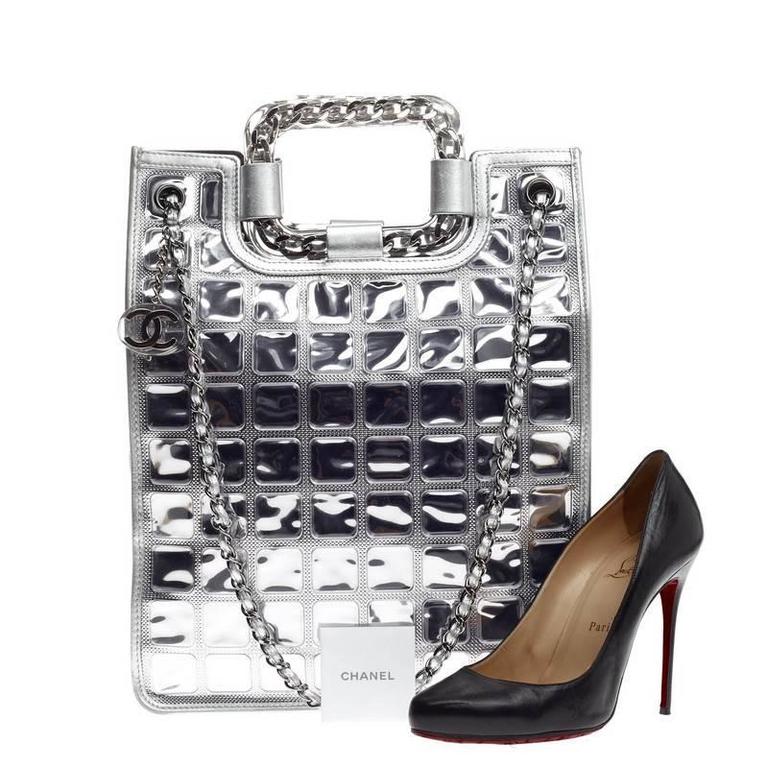 Chanel Ice Cube Shopper Quilted Vinyl at 1stDibs