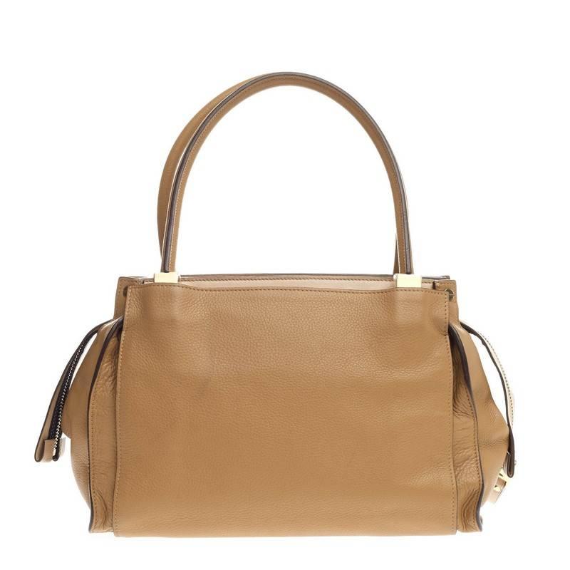 Chloe Dree Tote Pebbled Leather Medium In Good Condition In NY, NY