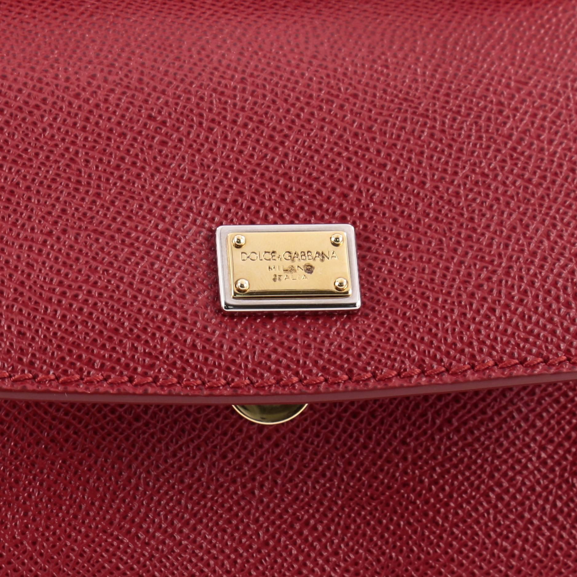 Dolce & Gabbana Miss Sicily Leather Micro In Good Condition In NY, NY