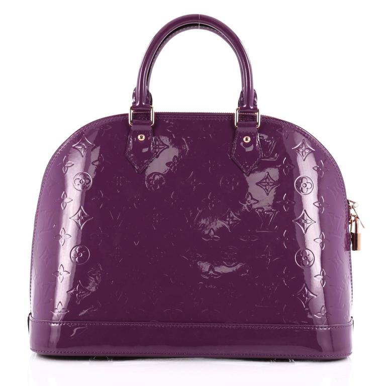 Louis Vuitton Alma MM Violette Purple Vernis Monogram Leather
