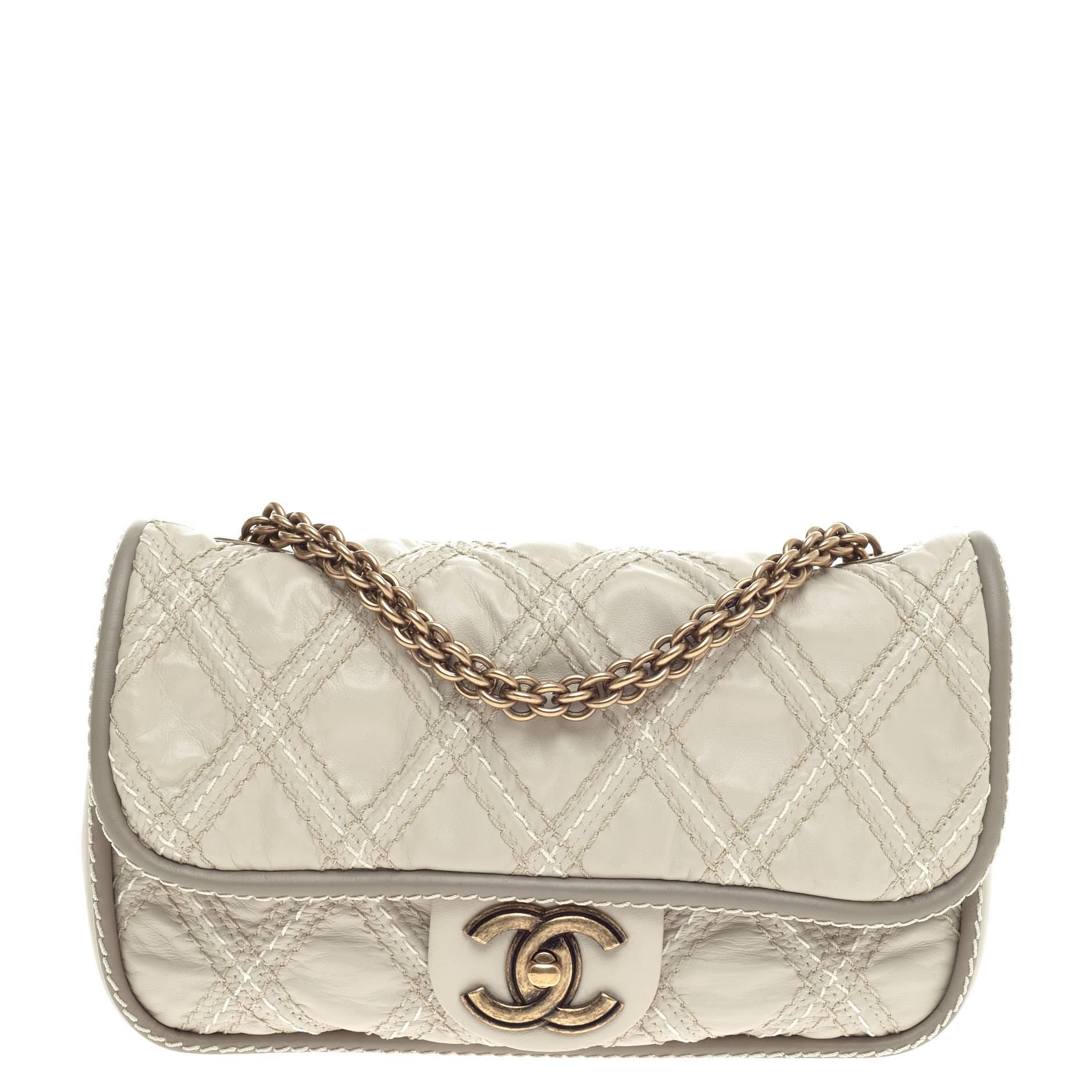 Chanel Triptych Flap Quilted Calfskin Small In Good Condition In NY, NY