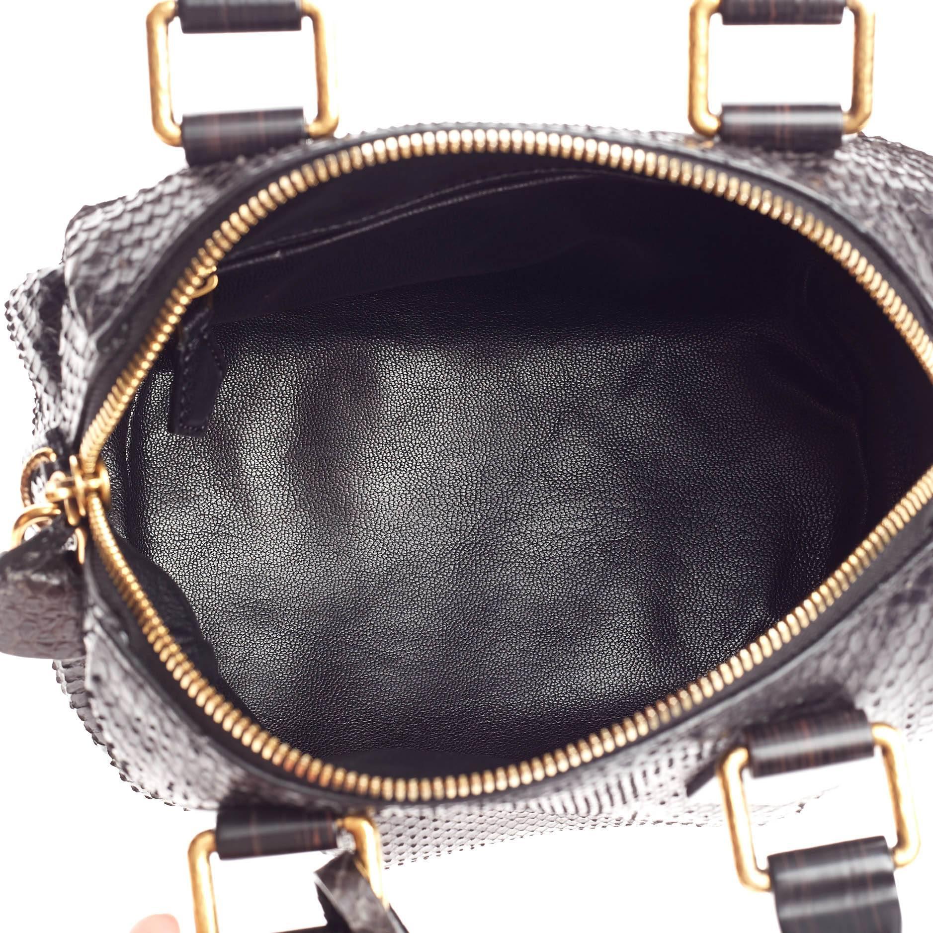 Black Louis Vuitton Speedy Limited Edition Devoile Python 20