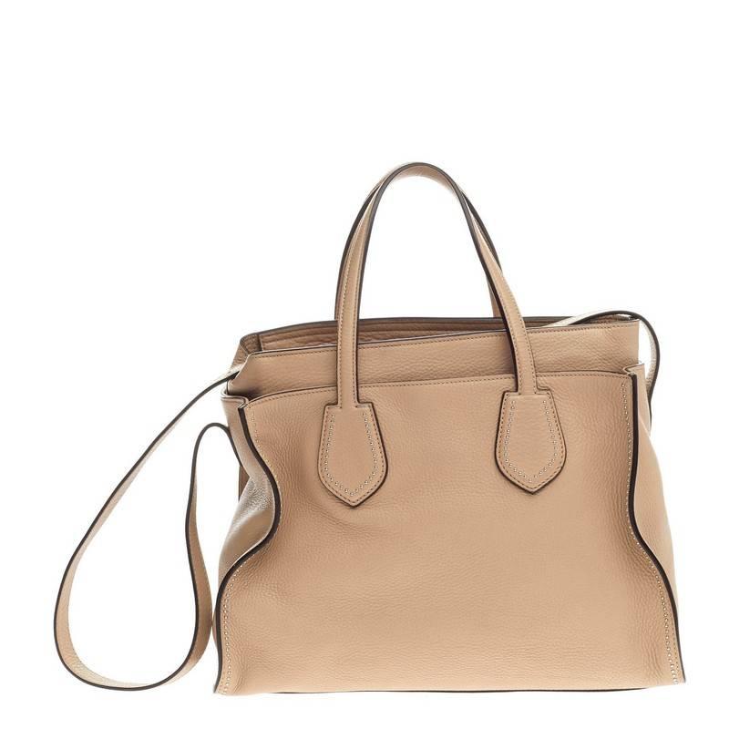 Gucci Ramble Layered Tote Pebbled Leather Medium