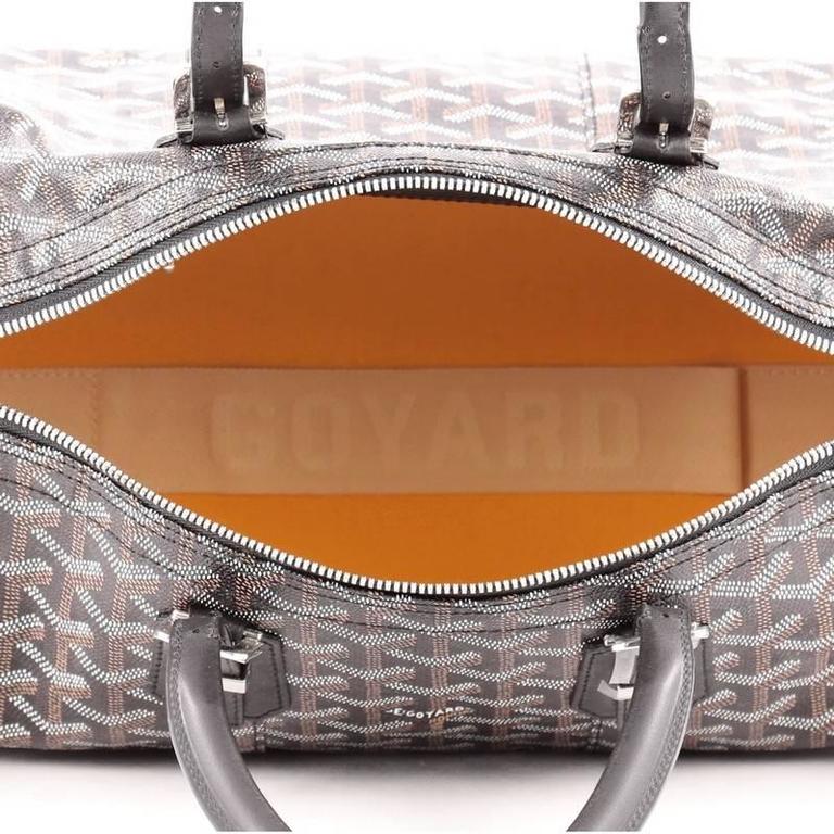 GOYARD Croisiere Coated Canvas Leather Boston Bag White Used 230622T japan