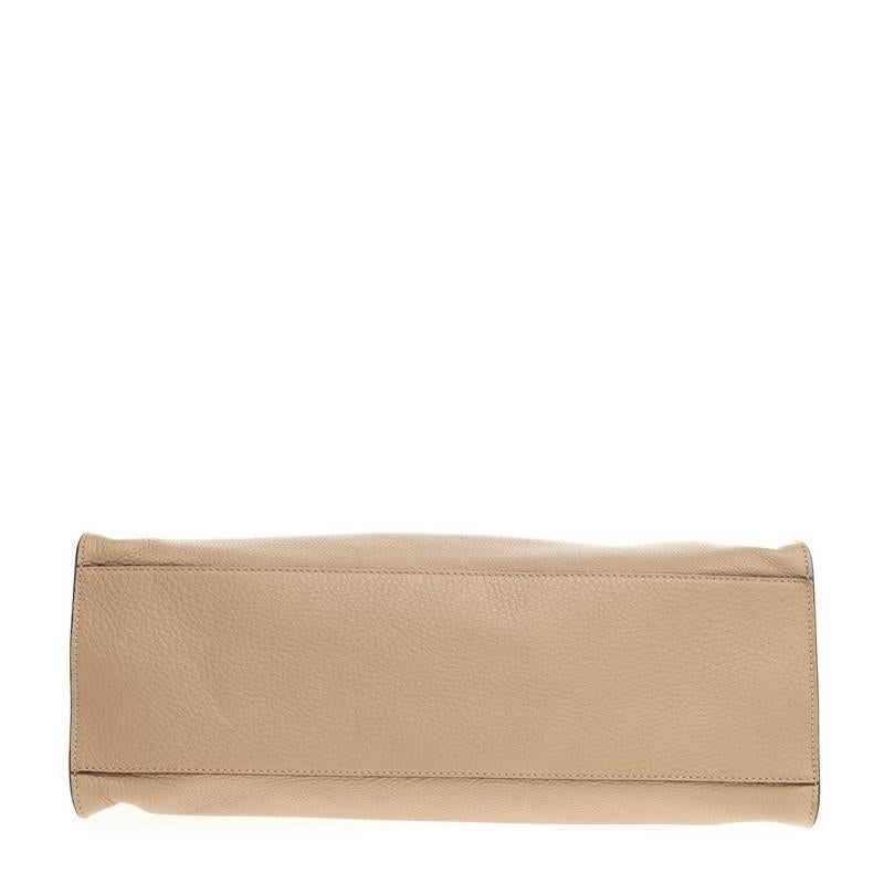 Gucci Bamboo Daily Tote Leather Wide In Good Condition In NY, NY