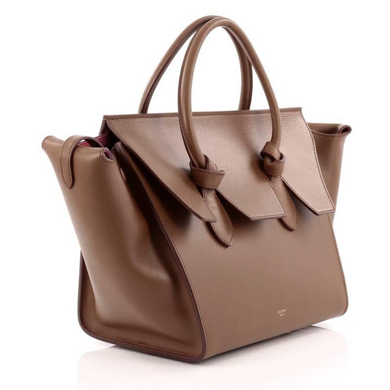 Celine Tie Knot Tote Smooth Leather Mini In Good Condition In NY, NY