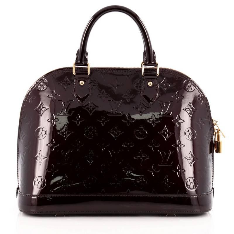 Women's Louis Vuitton Alma Handbag Monogram Vernis PM