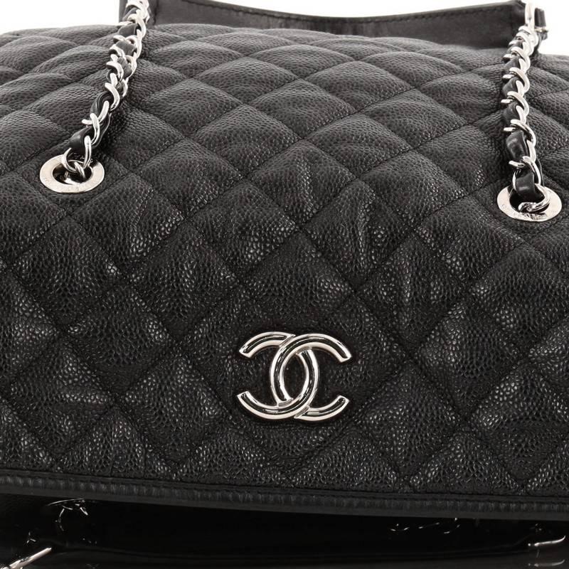 Chanel French Riviera Fold Tote Quilted Caviar Large 4