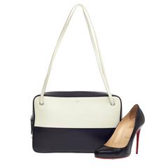 Celine Bicolor Side Lock Bag Leather Medium