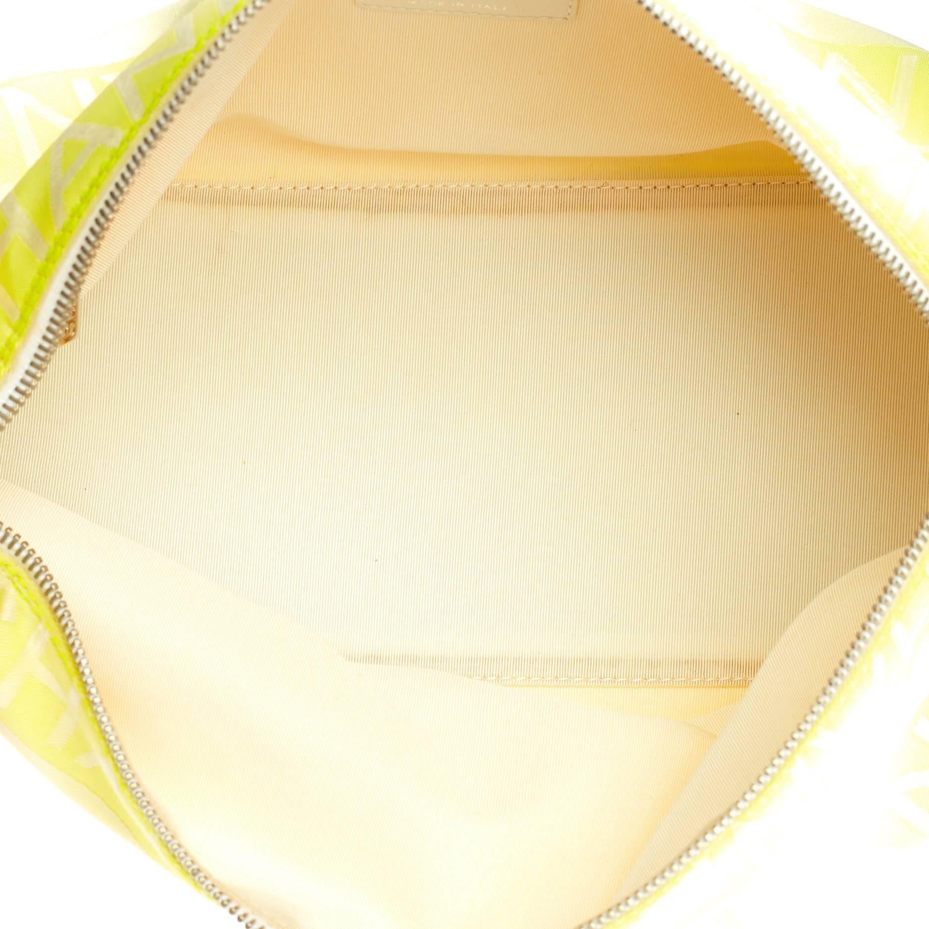 Chanel Pearl Charm Chain Shoulder Bag Printed Fabric Medium 1