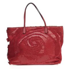 Valentino Rose Couture Tote Sequins and Leather Large