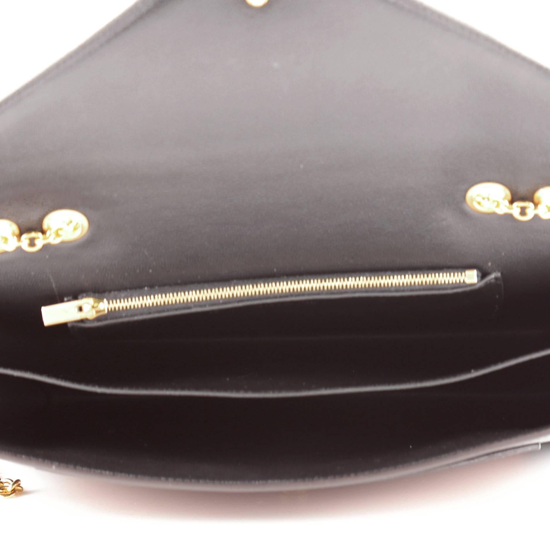 Gray Celine Pocket Envelope Shoulder Bag Leather with Suede Medium