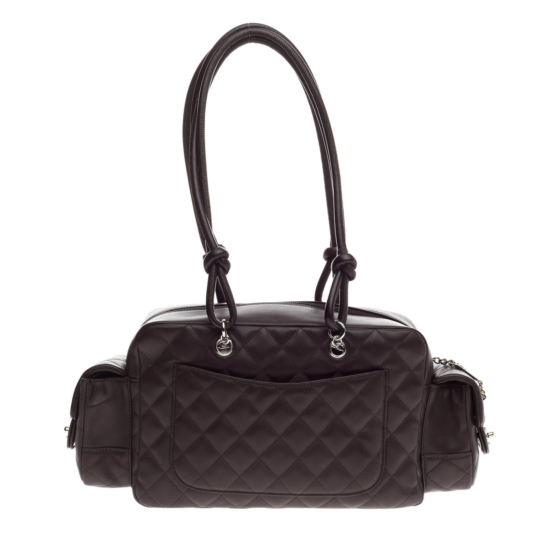 Chanel Cambon Multipocket Reporter Quilted Lambskin Small In Good Condition In NY, NY