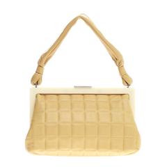 Chanel Chocolate Bar Frame Shoulder Bag Quilted Lambskin Small