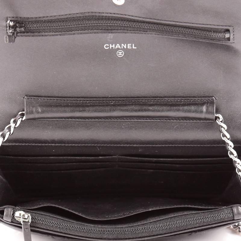 Chanel Double Stitch Hampton Wallet On Chain Quilted Leather 1