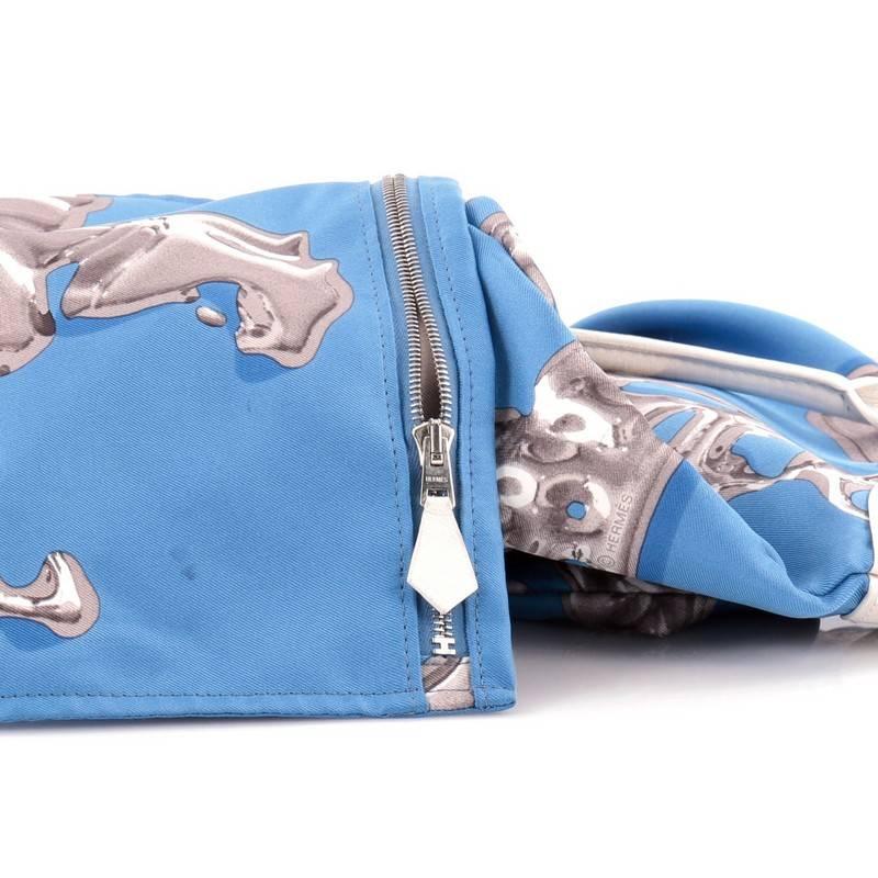 Hermes Silky City Printed Silk and Leather PM 2