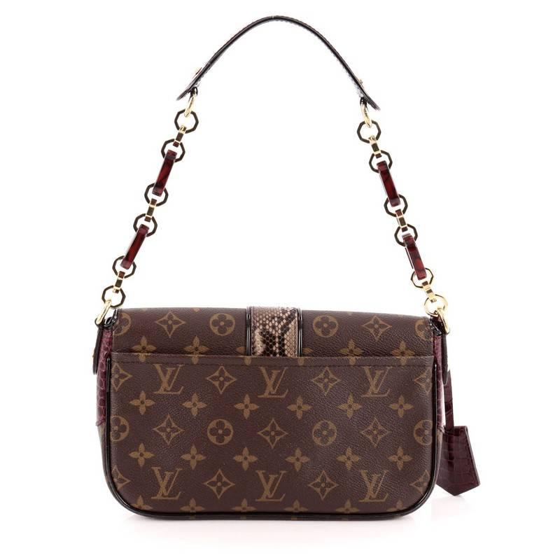 Women's or Men's Louis Vuitton Monogramissime Pochette Monogram Canvas and Exotics