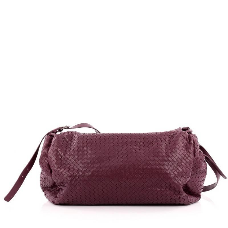 Bottega Veneta Flap Messenger Bag Intrecciato Nappa Large In Good Condition In NY, NY