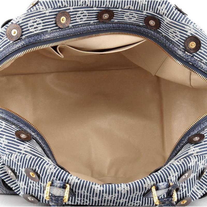 Gray Louis Vuitton Polka Dot Bowly Denim