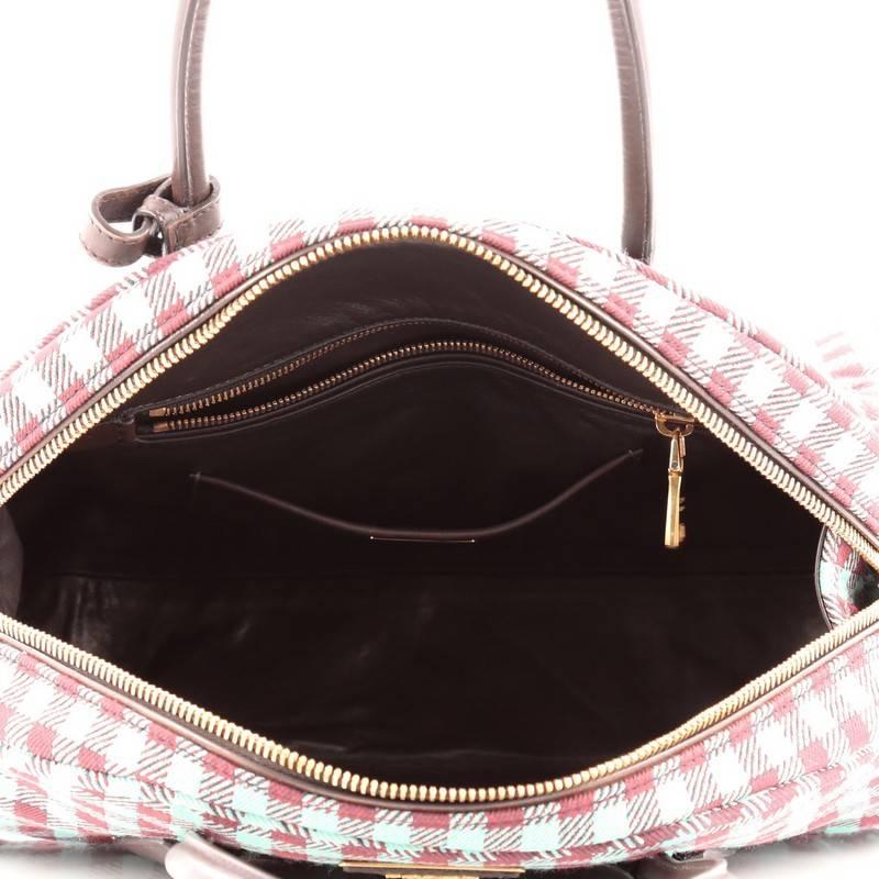Prada Vichy Vintage Bowler Jacquard Large 1