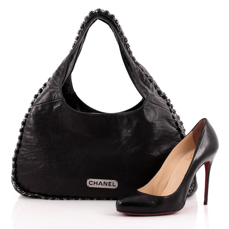 Chanel Modern Chain Around Shoulder Bag Leather Large at 1stDibs