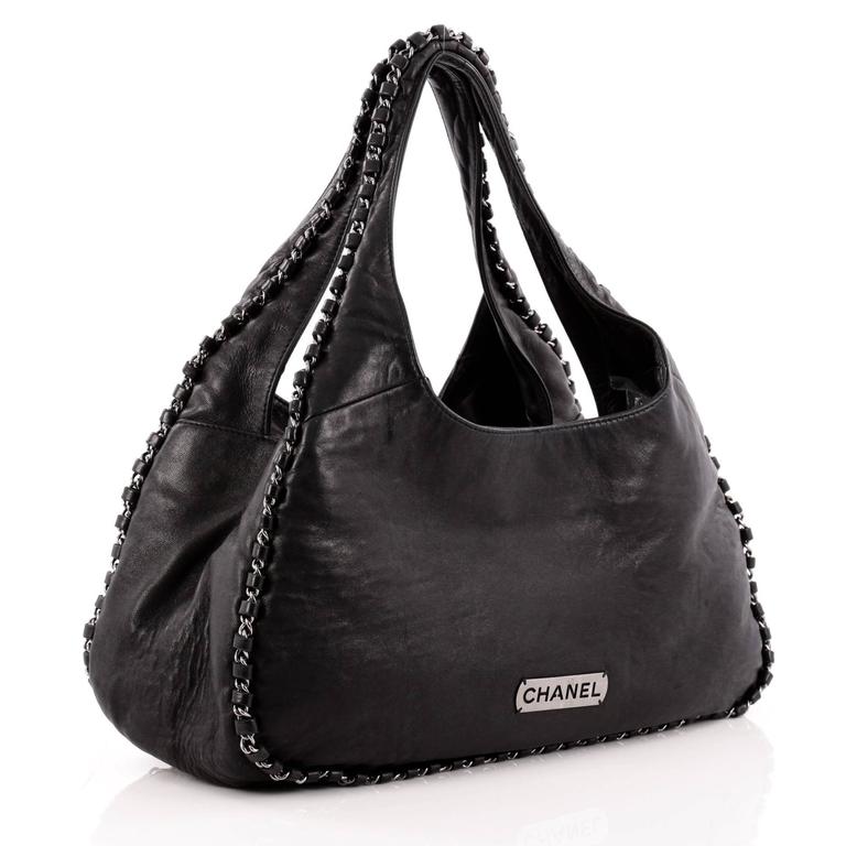 Chanel Modern Chain Around Shoulder Bag Leather Large at 1stDibs