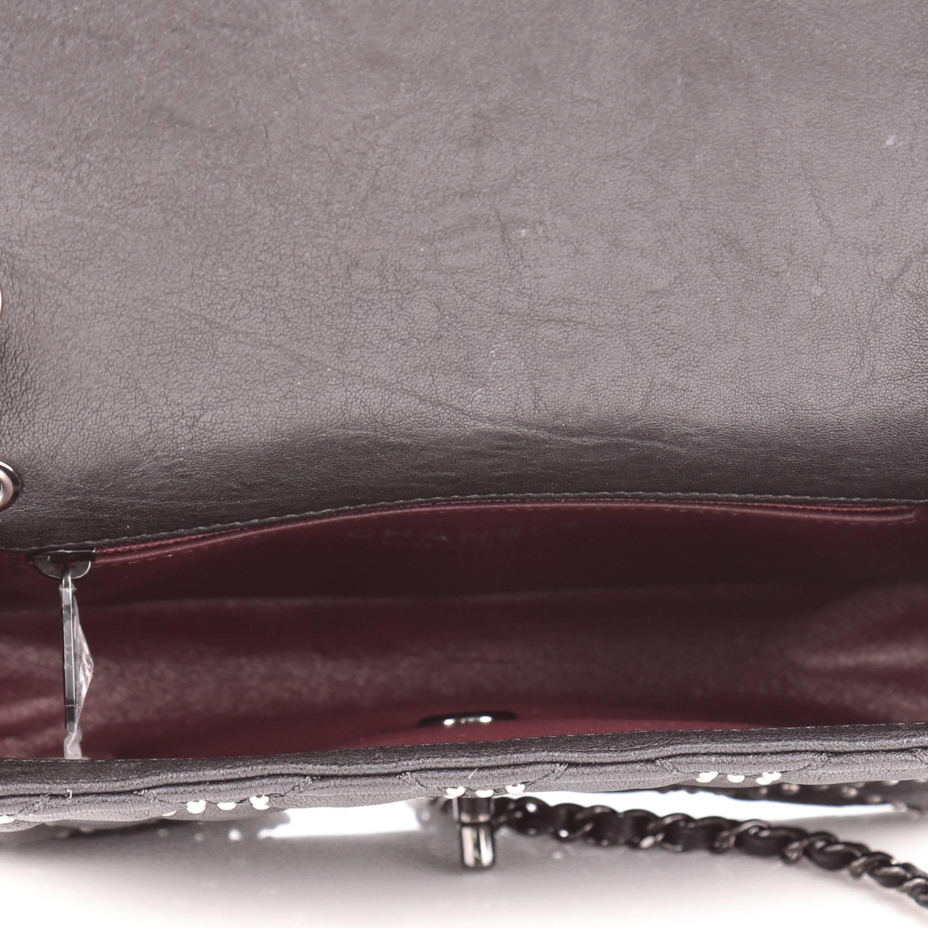 Chanel Paris-Dallas Flap Bag Quilted Studded Distressed Calfskin Small In Good Condition In NY, NY