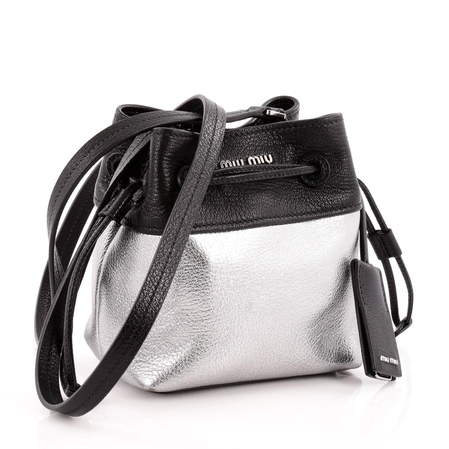 Miu Miu Bucket Bag Leather Small For Sale at 1stdibs