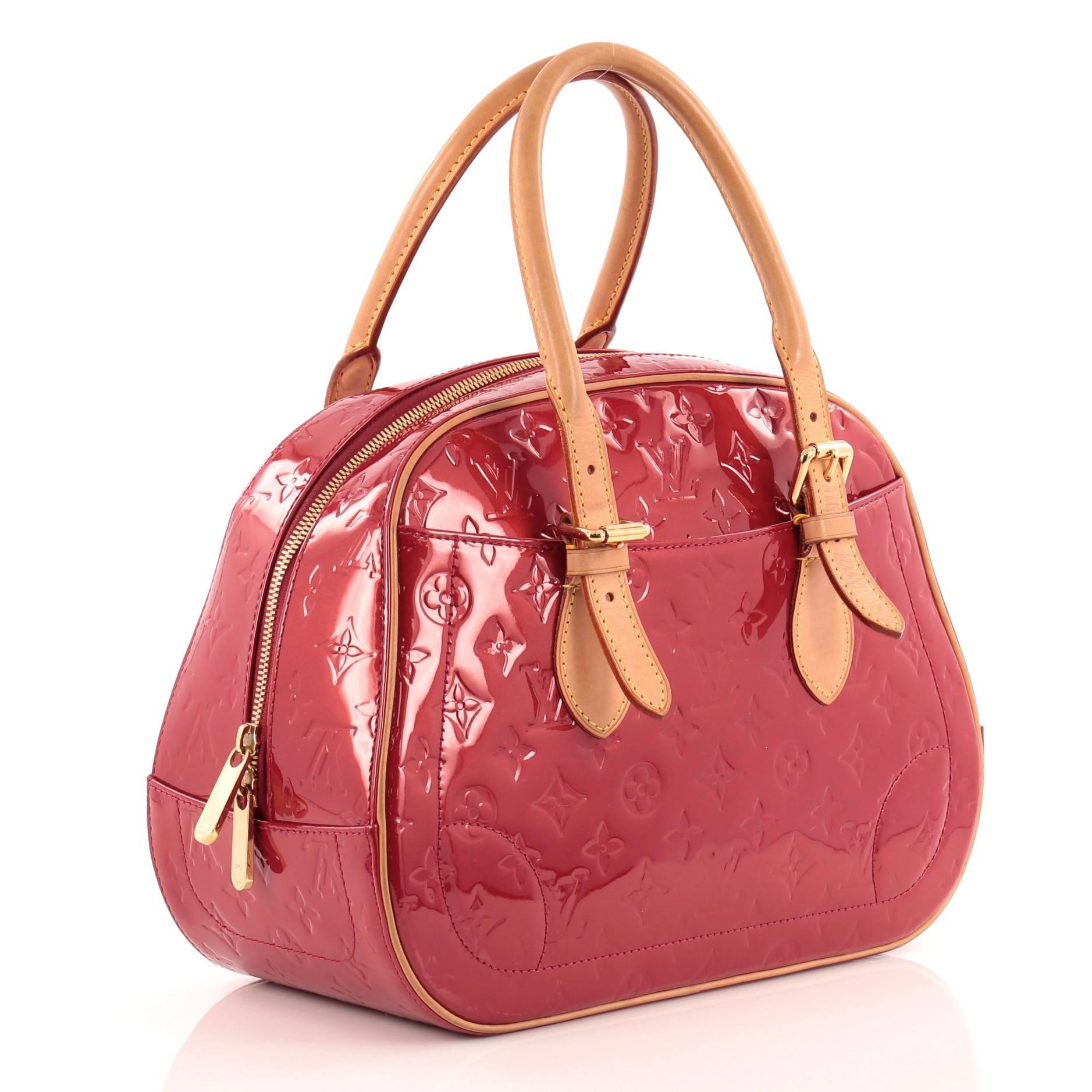 Louis Vuitton Summit Drive Handbag Monogram Vernis In Good Condition In NY, NY