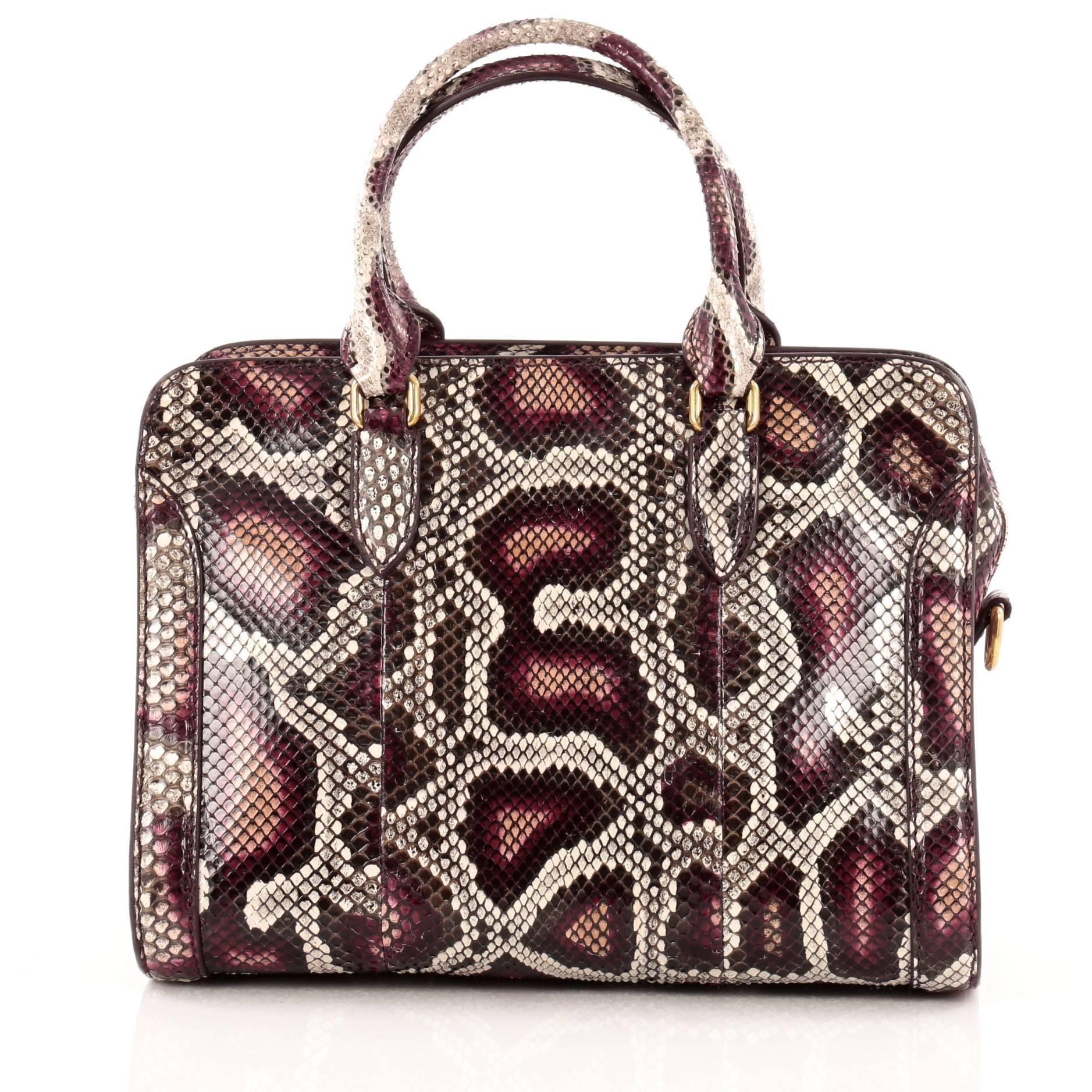 Women's or Men's Alexander McQueen Padlock Zip Around Tote Python Medium