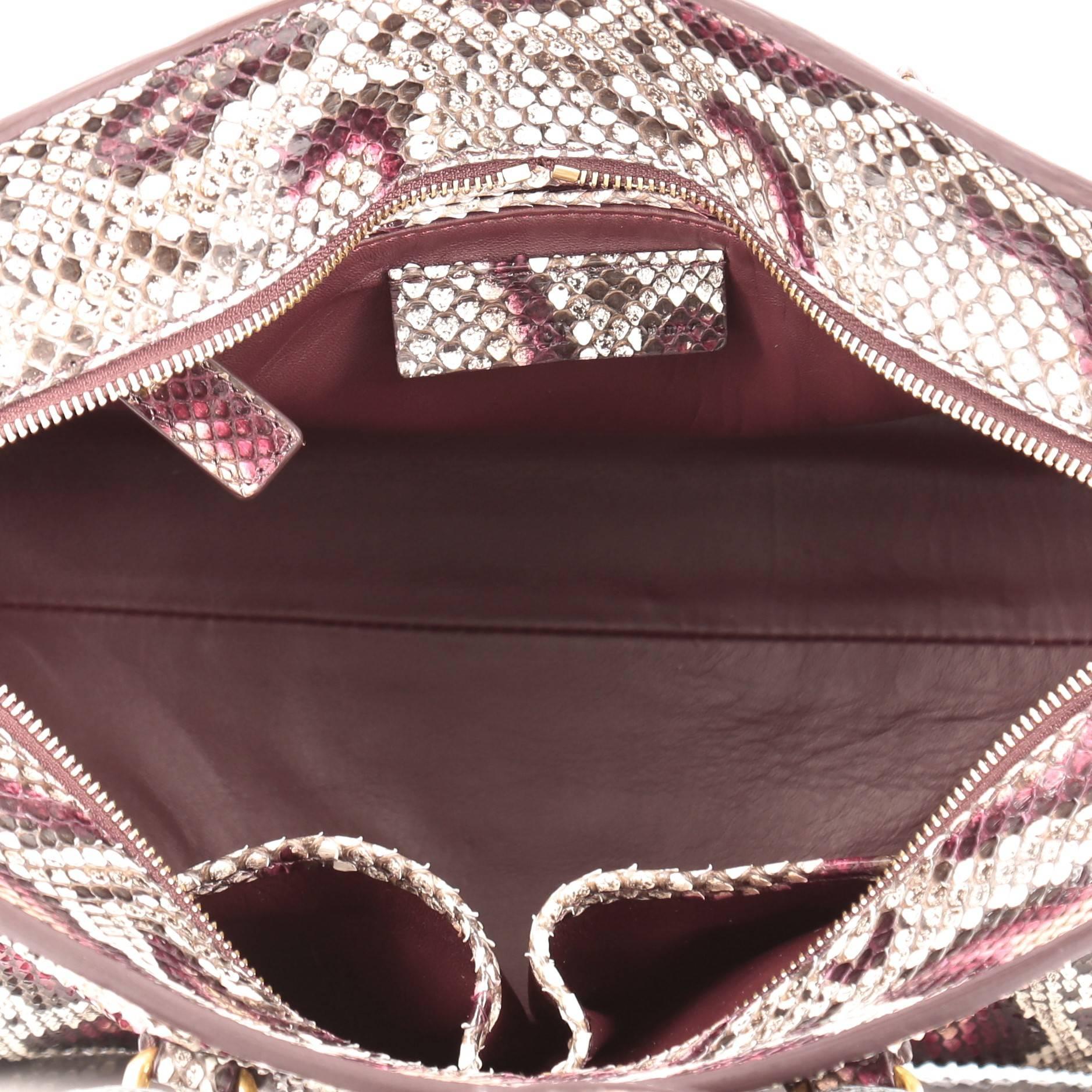 Alexander McQueen Padlock Zip Around Tote Python Medium 2