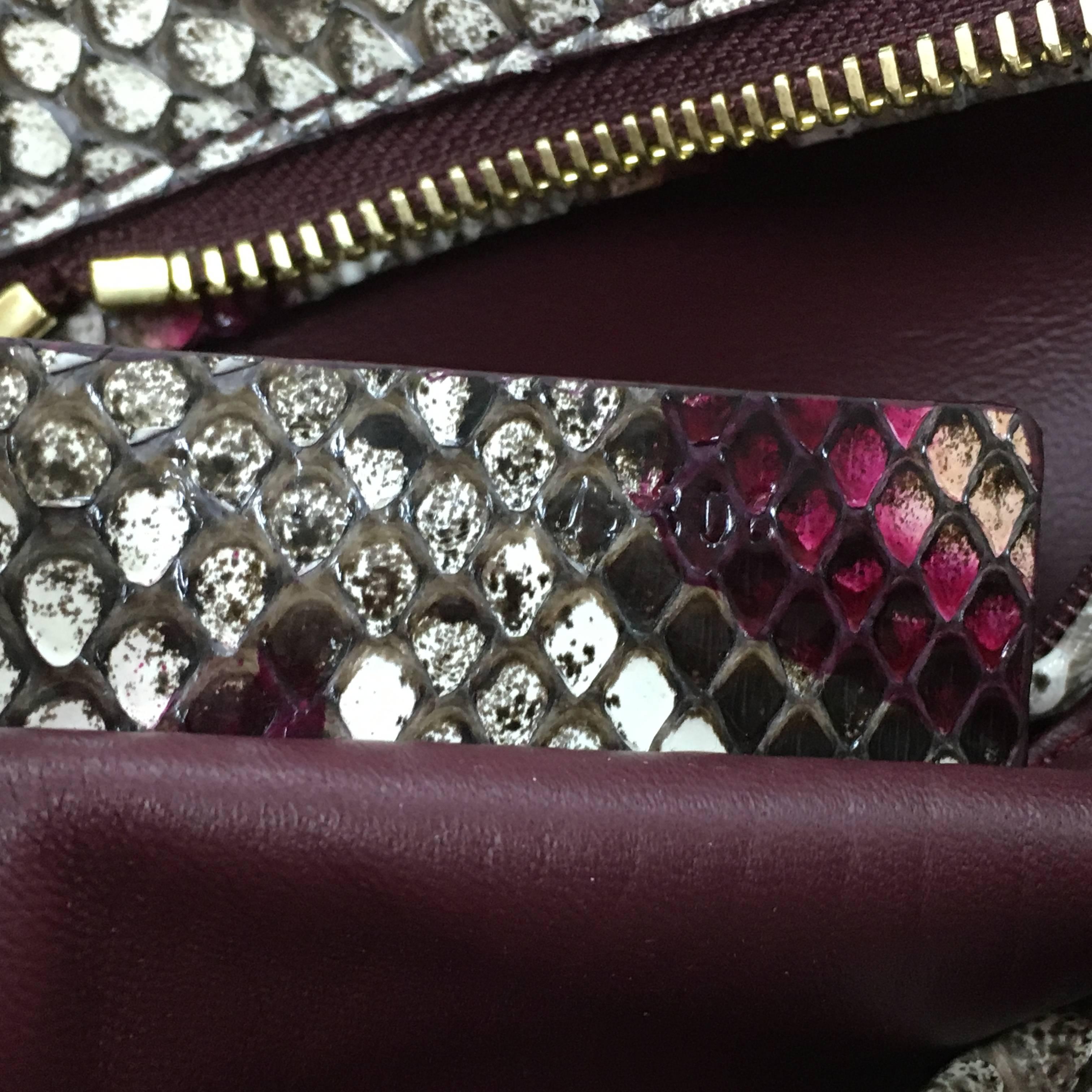 Alexander McQueen Padlock Zip Around Tote Python Medium 3