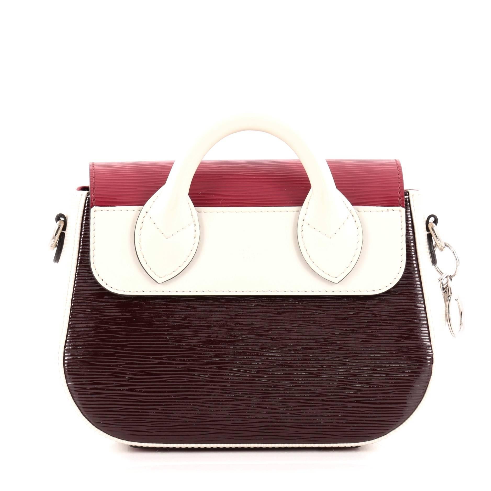 Red Louis Vuitton Tricolor Eden Handbag Epi Leather PM