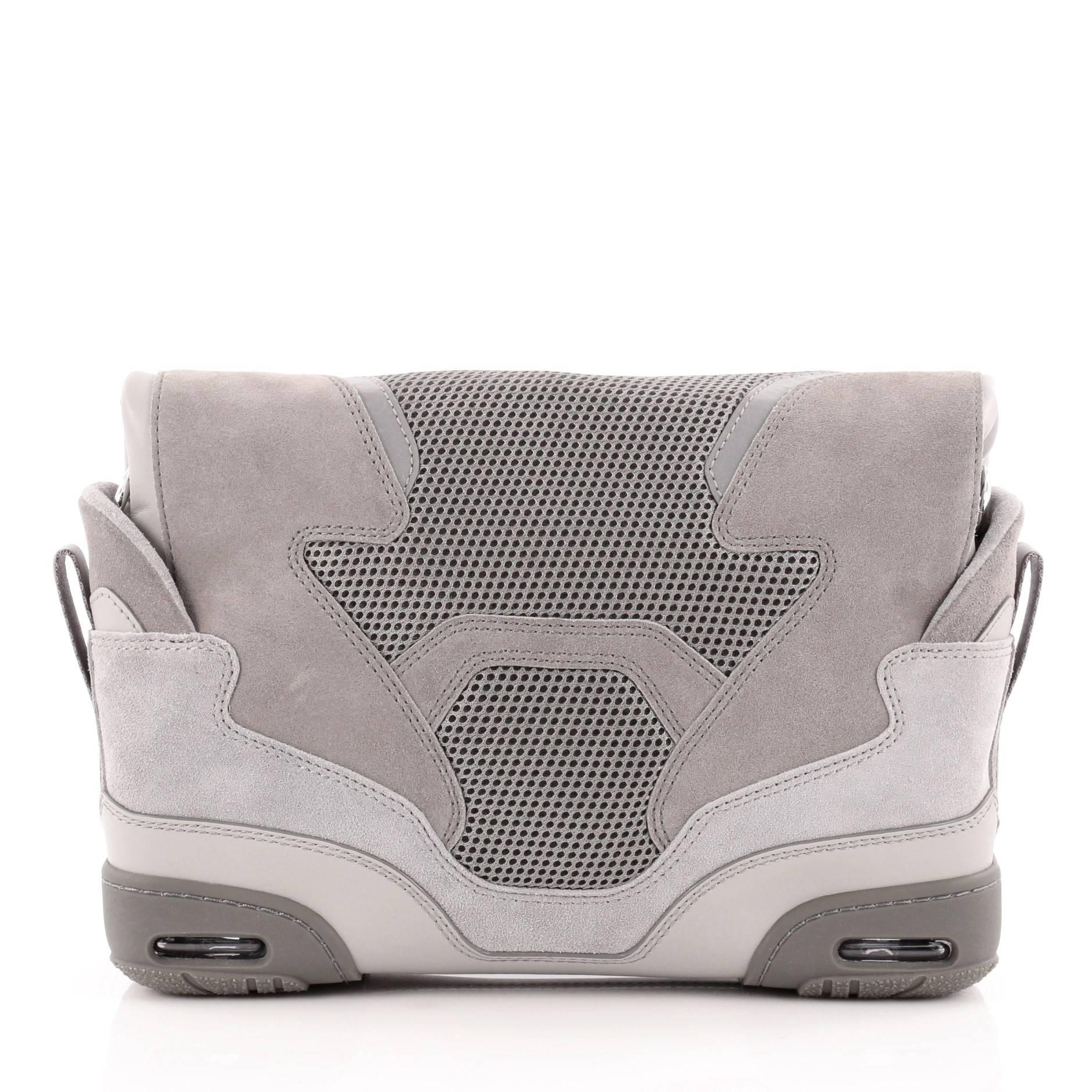 Gray Alexander Wang Sneaker Shoulder Bag Leather Medium