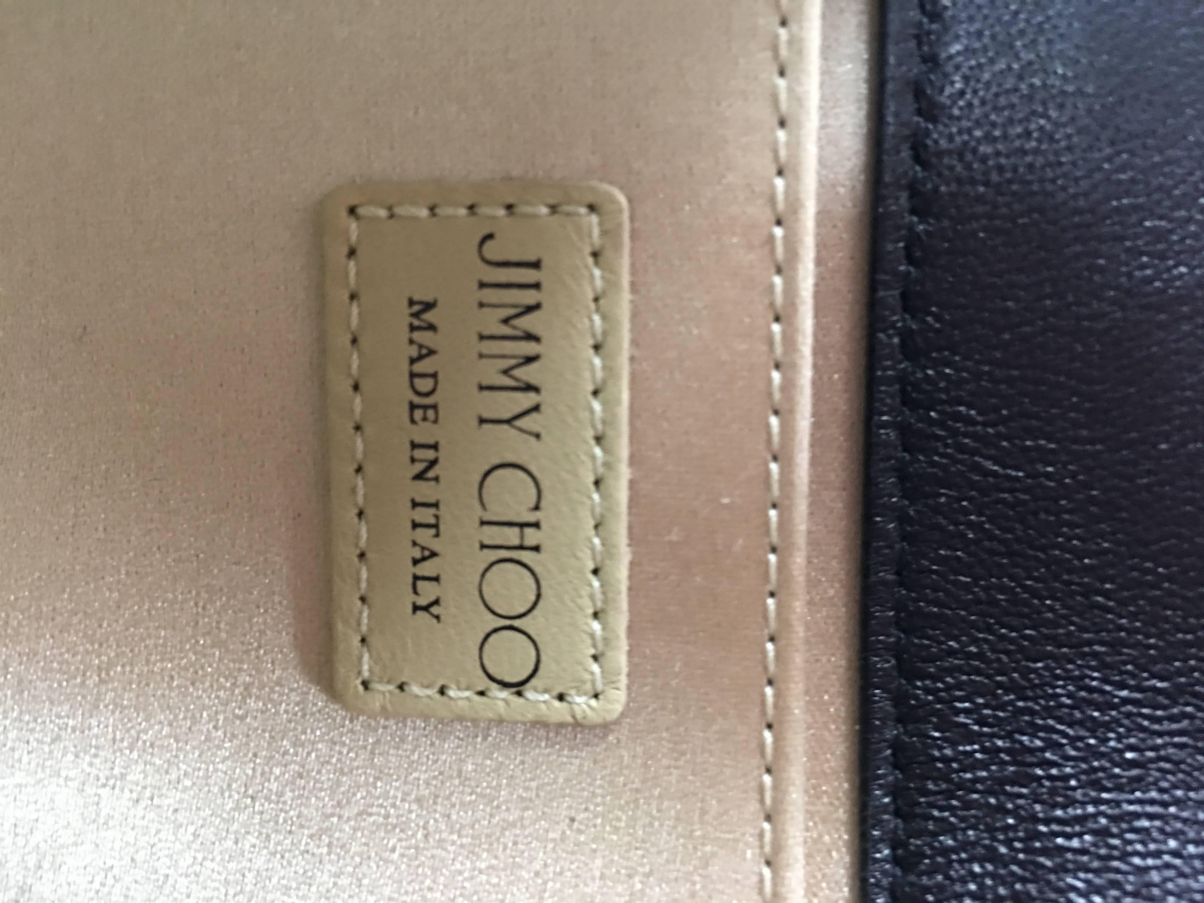 Jimmy Choo Ava Chain Clutch Printed Leather Mini 2