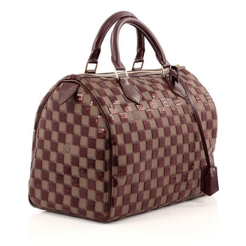 Black Louis Vuitton Speedy Handbag Damier Paillettes 30