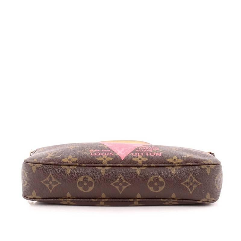 Louis Vuitton Pochette Accessoires Limited Edition Cities V Monogram Canvas In Good Condition In NY, NY