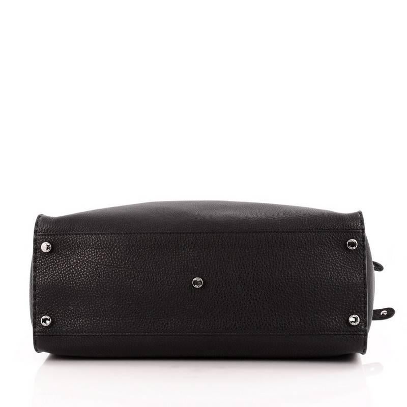 Black Fendi Selleria Peekaboo Monster Handbag Leather XL