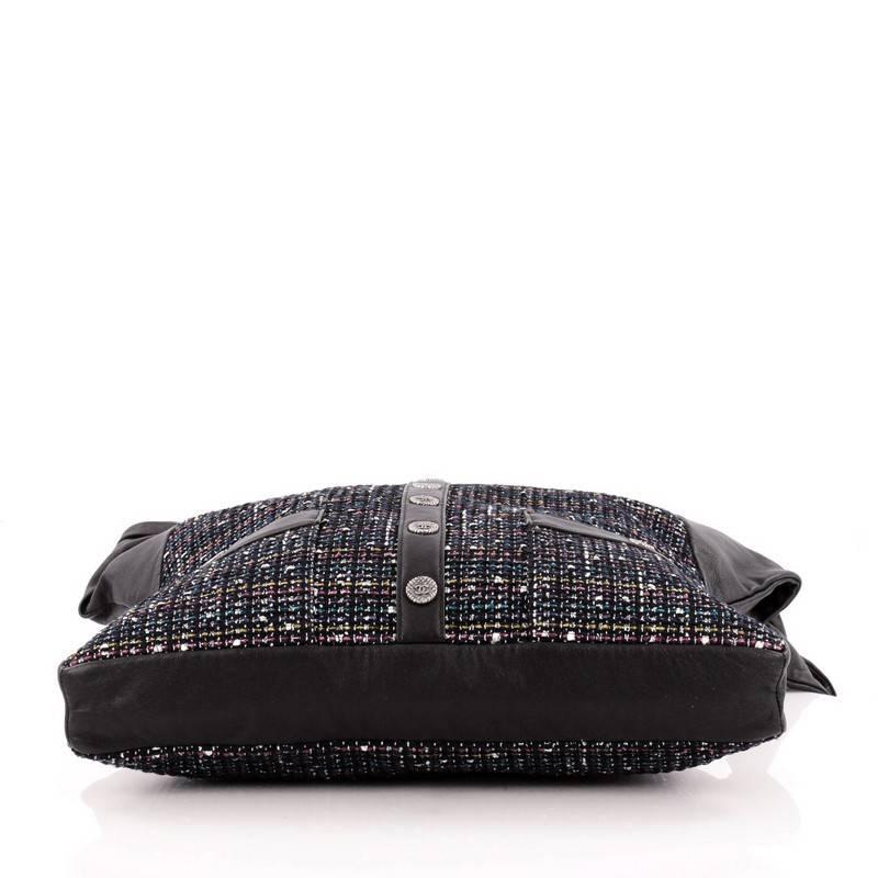 Women's Chanel Girl Bag Tweed and Leather Medium