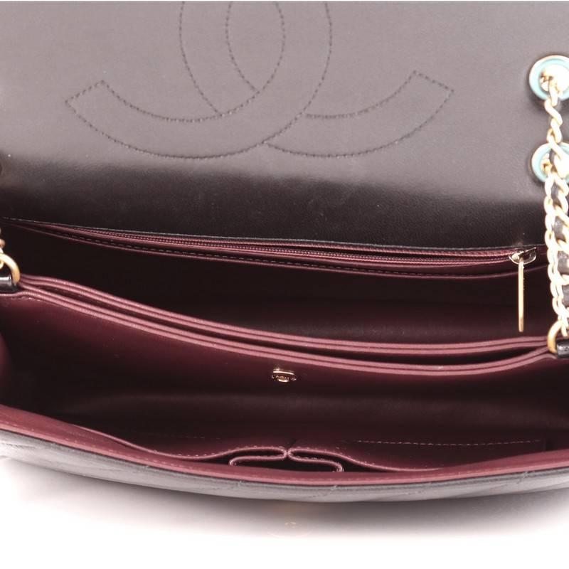 Black Chanel CC Signature Flap Bag Diagonal Quilted Leather Medium