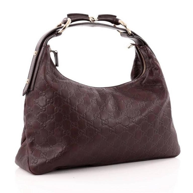 gucci guccissima horsebit hobo