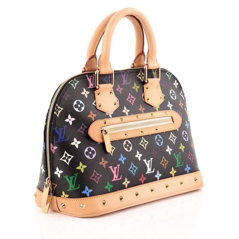 Black Louis Vuitton Alma Handbag Monogram Multicolor PM