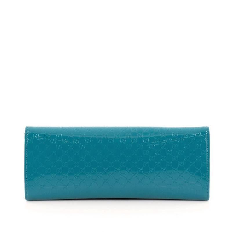 Gucci Broadway Clutch Patent Microguccissima Leather Medium In Good Condition In NY, NY