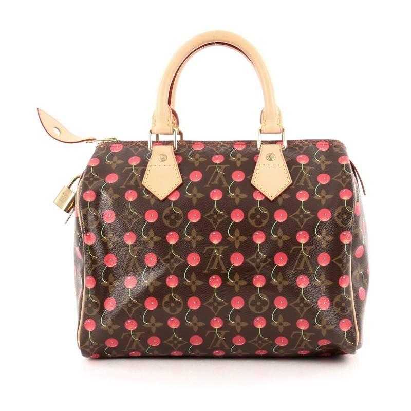 Women's Louis Vuitton Speedy Handbag Limited Edition Cerises 25