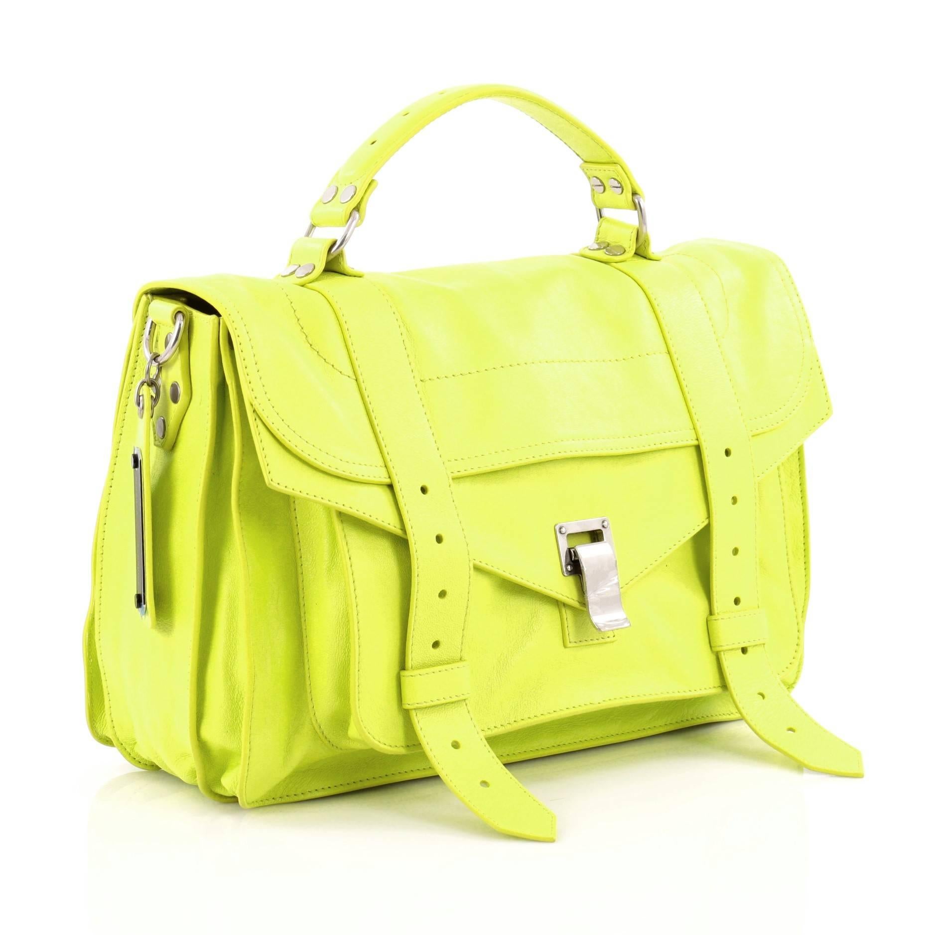 Yellow Proenza Schouler PS1 Satchel Leather Medium