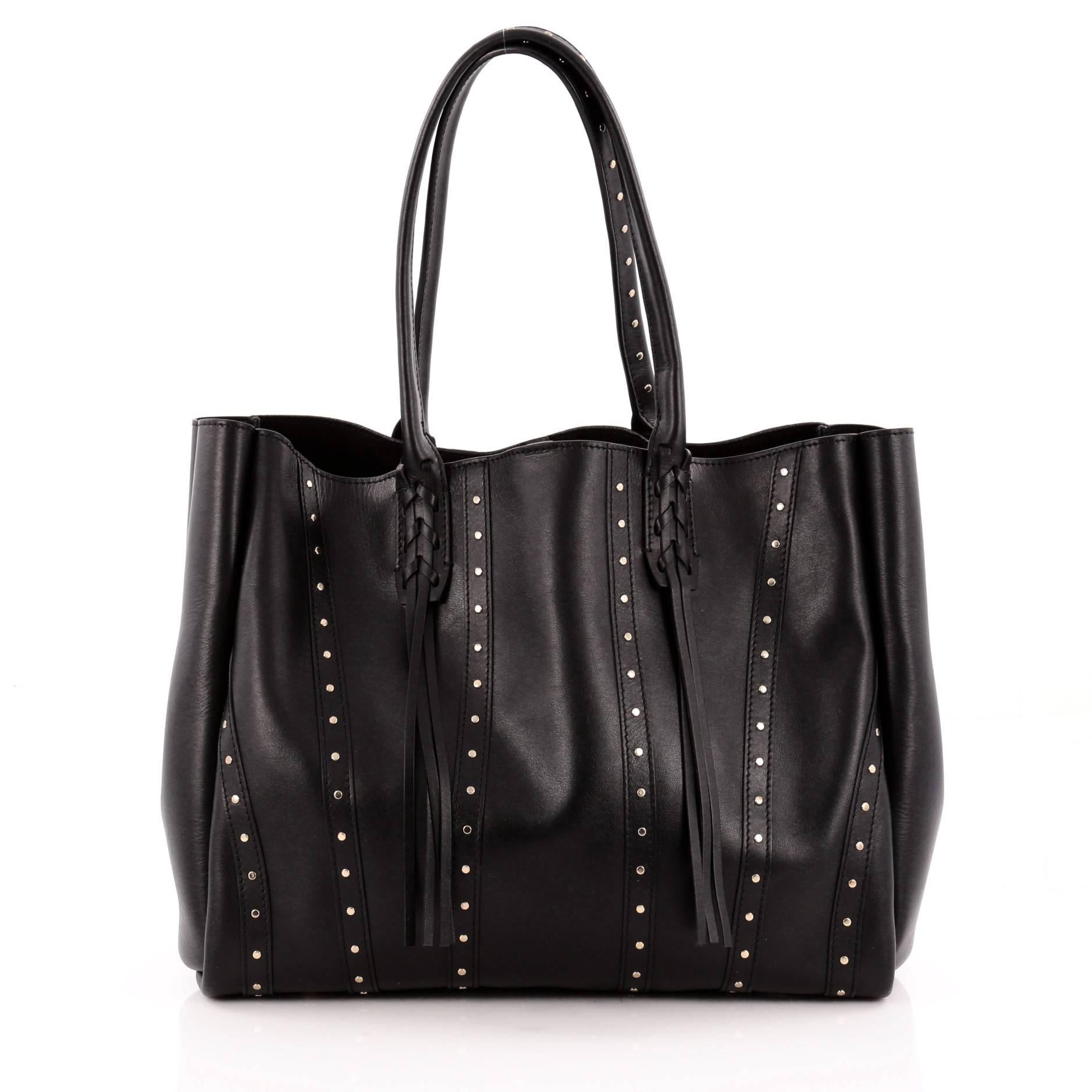Men's Lanvin Nela Shopper Tote Studded Leather Large