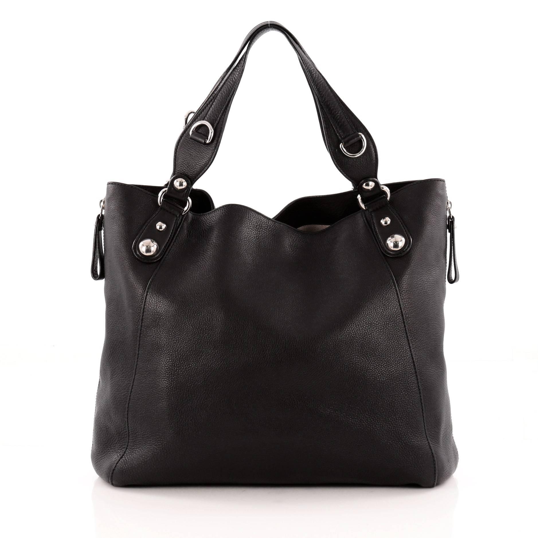 Gucci Icon Bit Zip Tote Leather Large In Good Condition In NY, NY