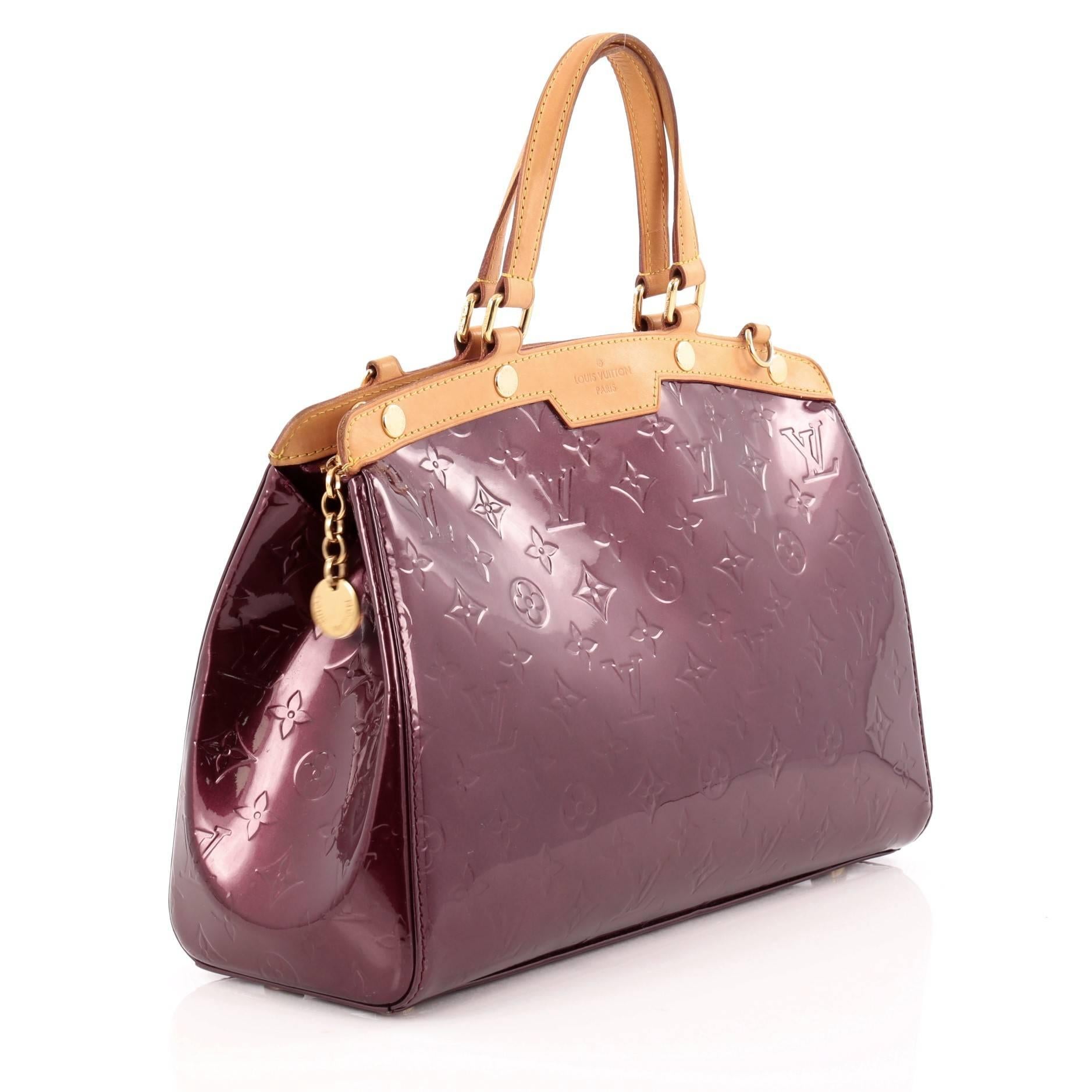 Black Louis Vuitton Brea Handbag Monogram Vernis MM