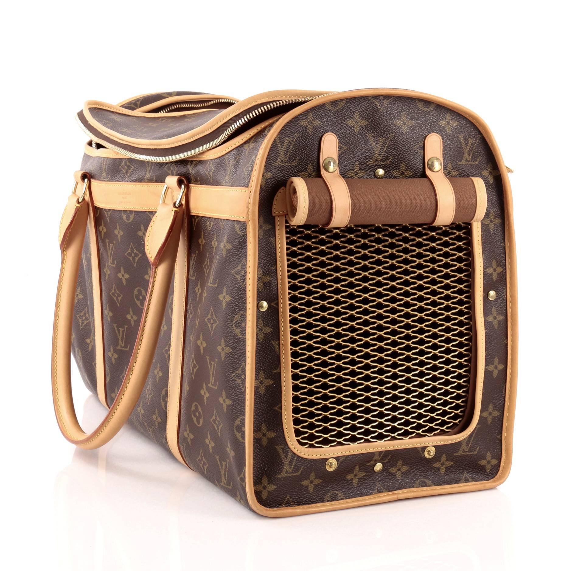 Louis Vuitton Dog Carrier Monogram Canvas 50 In Good Condition In NY, NY